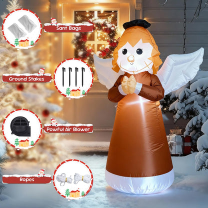 TRMESIA 8 Feet Jesus Birth Decoration Indoor Outdoor Inflatable Nativity Scene with LED Lights, Christmas Garden Lawn Decoration, Blow up Xmas Decor, Holiday Celebrations and Parties