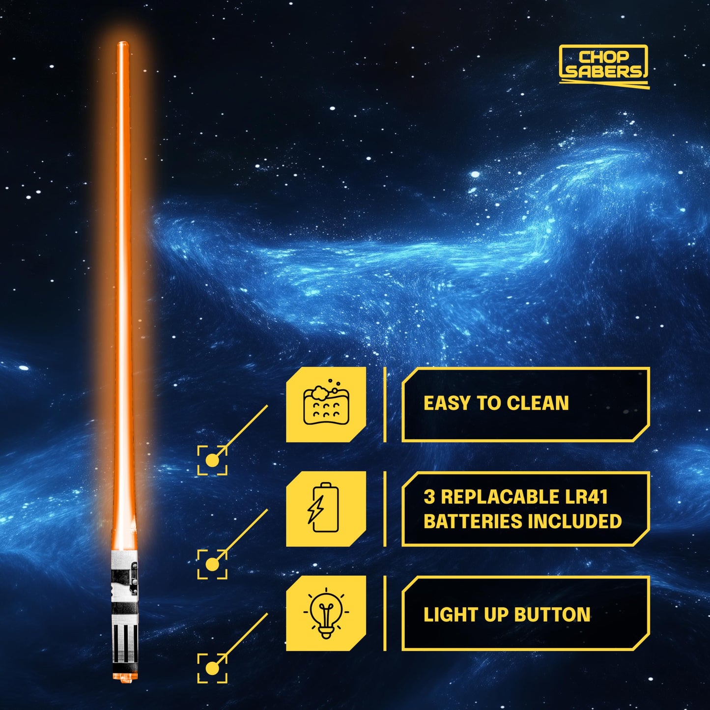 ChopSabers Lightsaber Led Light Up Chopsticks (1 Pair, Blue)