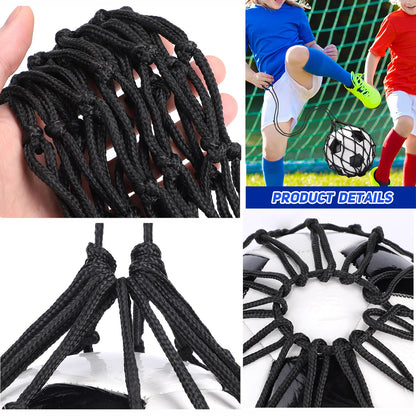 TOBWOLF Football Kick Trainer, Soccer Return Trainer Net Fits Ball Size 3, 4, 5, Hands-Free Soccer Kick Throw Training Aid