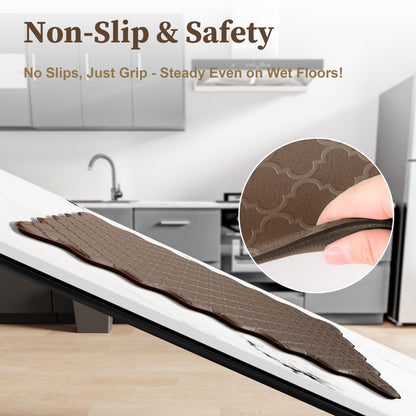 Arenarug Upgrade Scalloped Embossed Kitchen Mats for Floor 2PCS Cushioned Anti Fatigue Waterproof Foam Kitchen Rugs Non Slip Washable Comfort Standing Mat for Office Sink Laundry, Black
