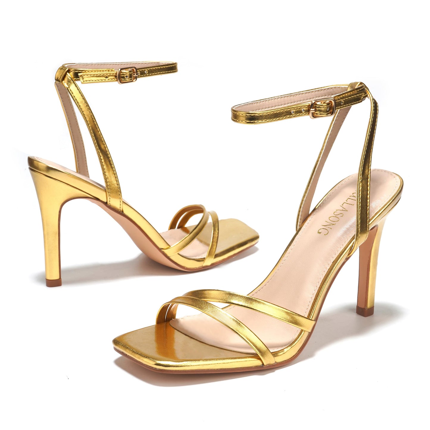 LULLASONG Strappy Ankle Strap High Heels