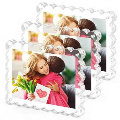 Chivalral 3 Pack 4x6 Acrylic Picture Frame, Double-Sided Tabletop Display