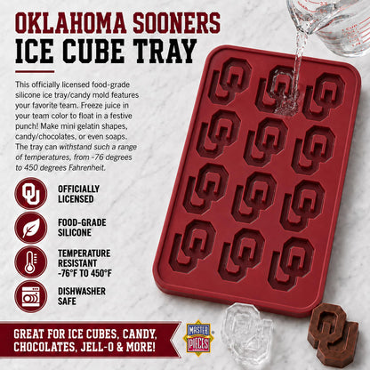 Masterpieces Fanpans Ncaa Alabama Crimson Tide Silicone Ice Cube Tray Set - Fun Alabama Merchandise, Dishwasher Safe