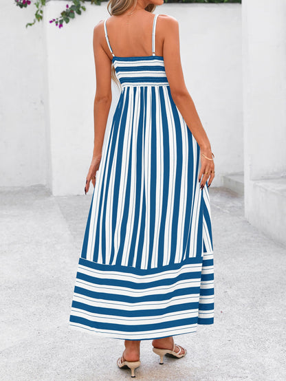 PRETTYGARDEN Women’s Boho Floral Striped Summer Maxi Dress