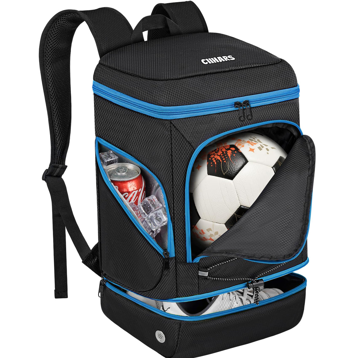 Soccer Backpack,Soccer Bag with Ball Holder and Shoe Compartment