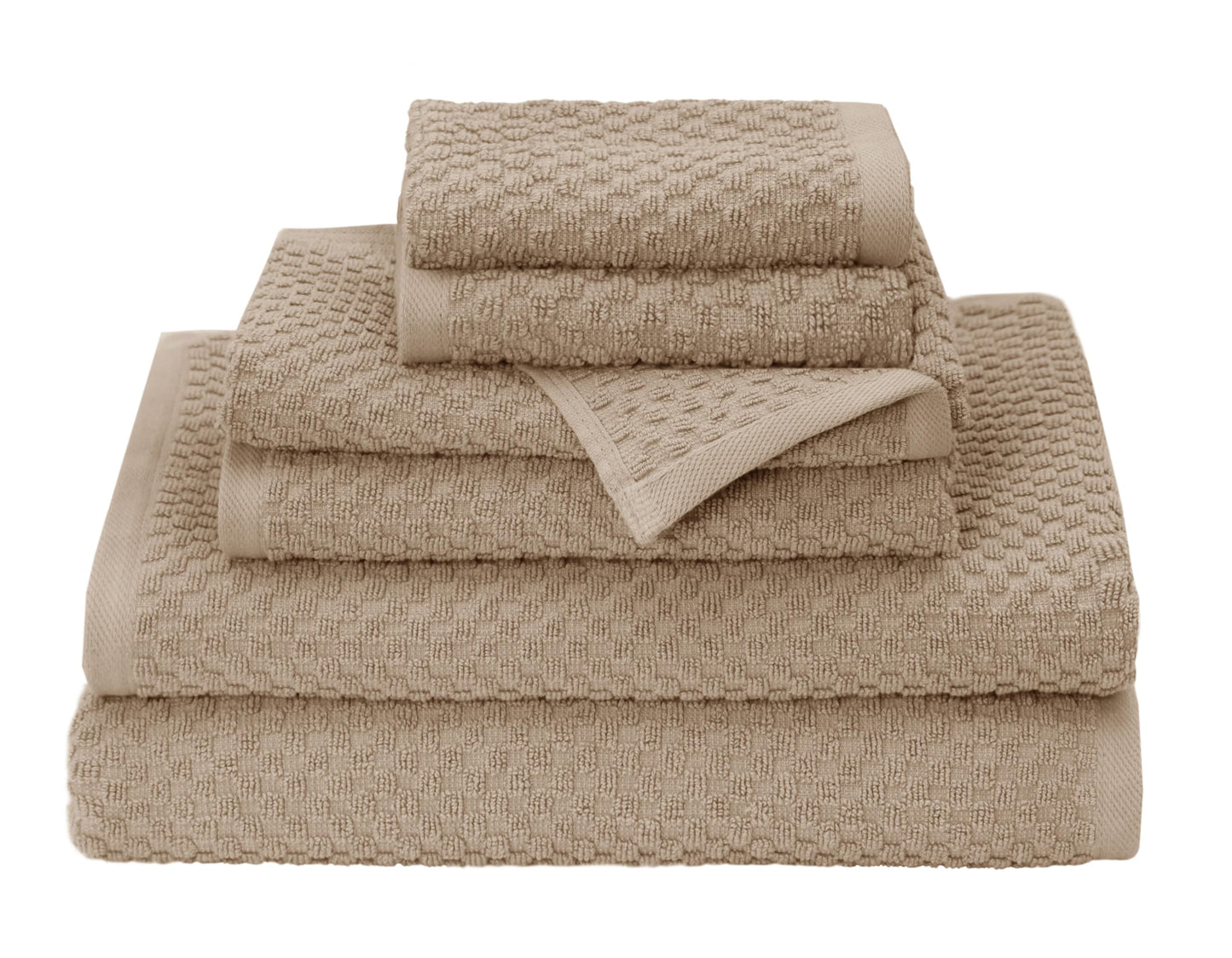 COTTON CRAFT- Euro Spa Set of 4 Luxury Waffle Weave Bath Towels, Oversized Pure Ringspun Cotton, 30 inch x 56 inch, White