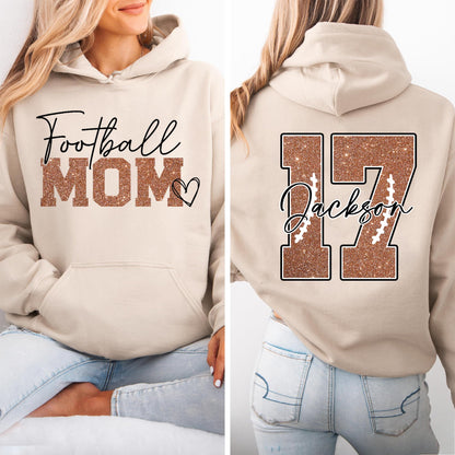 Personalized Football Mom Shirt with Kids Names and Jersey Number, Custom Football Mama Shirt, Women Sport Shirts