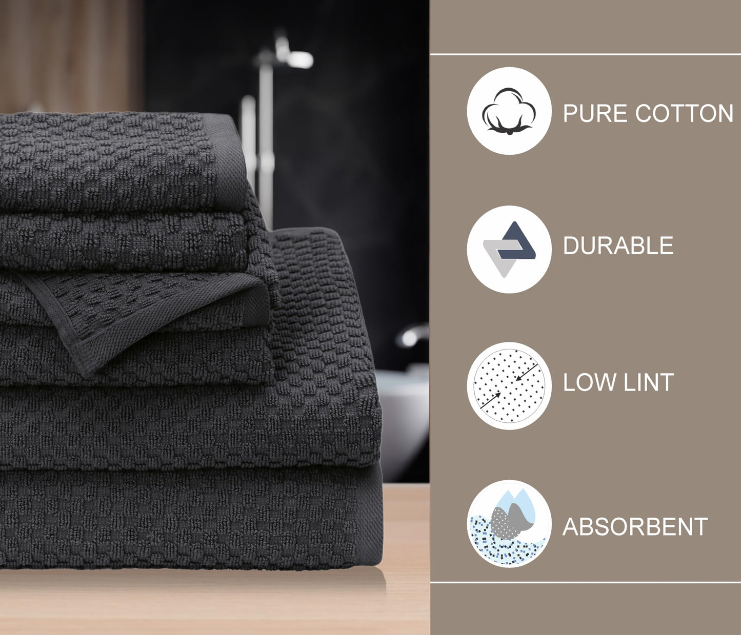 COTTON CRAFT- Euro Spa Set of 4 Luxury Waffle Weave Bath Towels, Oversized Pure Ringspun Cotton, 30 inch x 56 inch, White