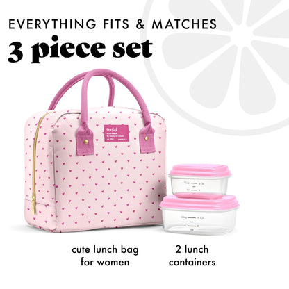 Fit & Fresh Bloomington Lunch Bag for Women - Insulated Large Lunch Box for Work with Containers, Leak-Resistant, Stain-Resistant, Zipper Closure, Cheetah