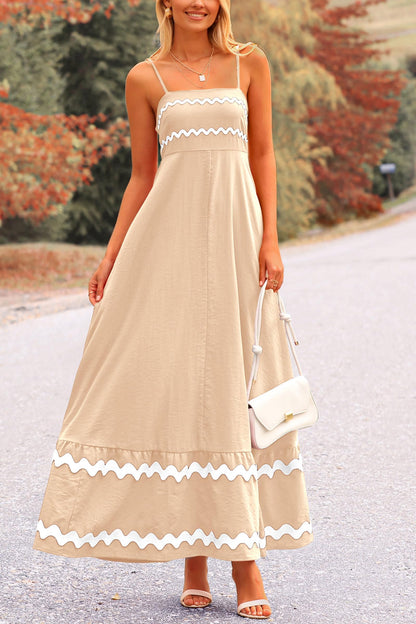 PRETTYGARDEN Women's Summer Spaghetti Strap Boho Maxi Dress