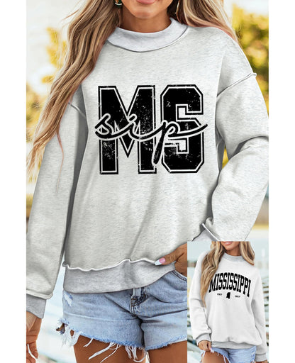 SELINK Womens Double Printed Reversible Mock Neck Sweatshirts Pullover Tops
