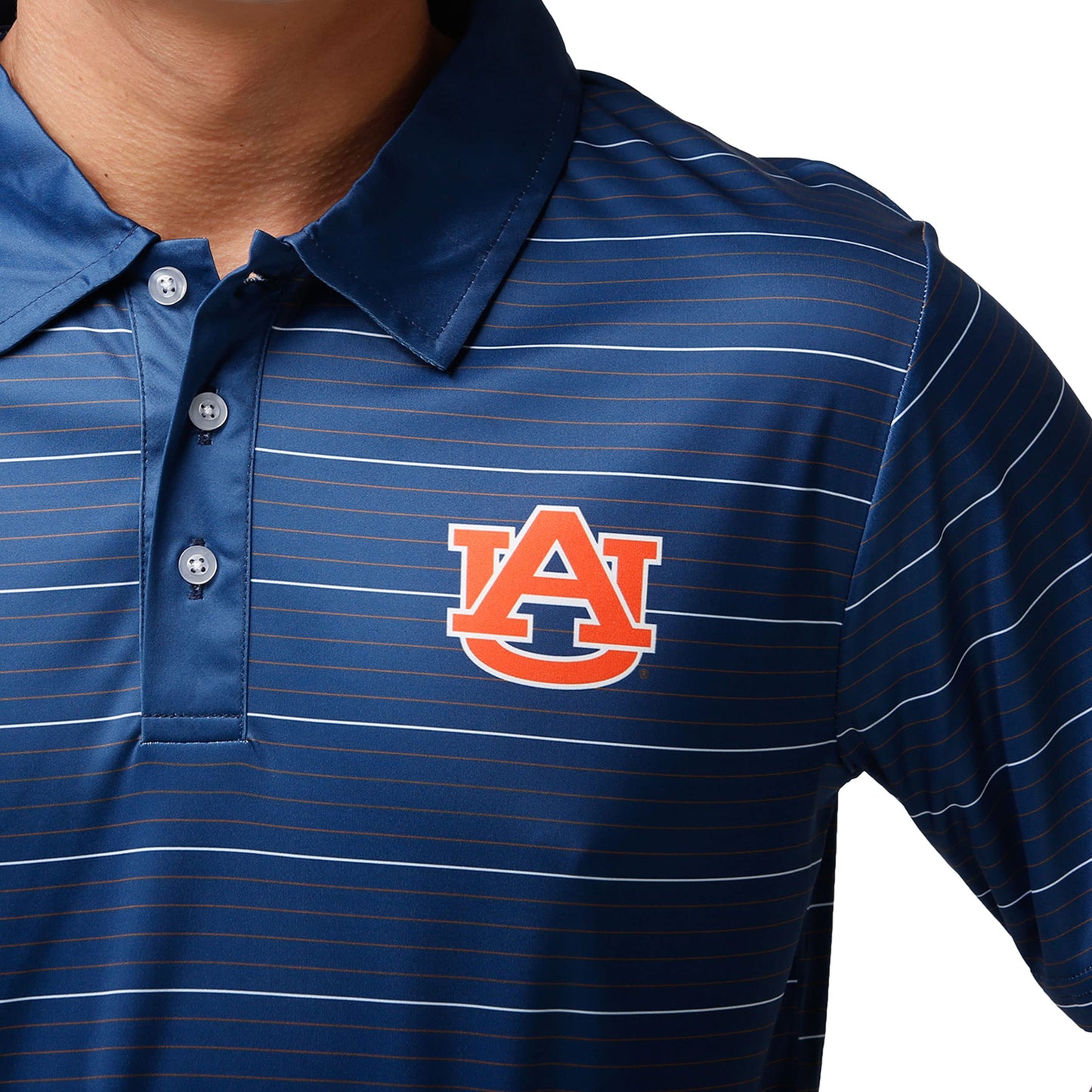 FOCO NCAA Mens NCAA College Team Logo Striped Polyester Polo Short Sleeve Shirt