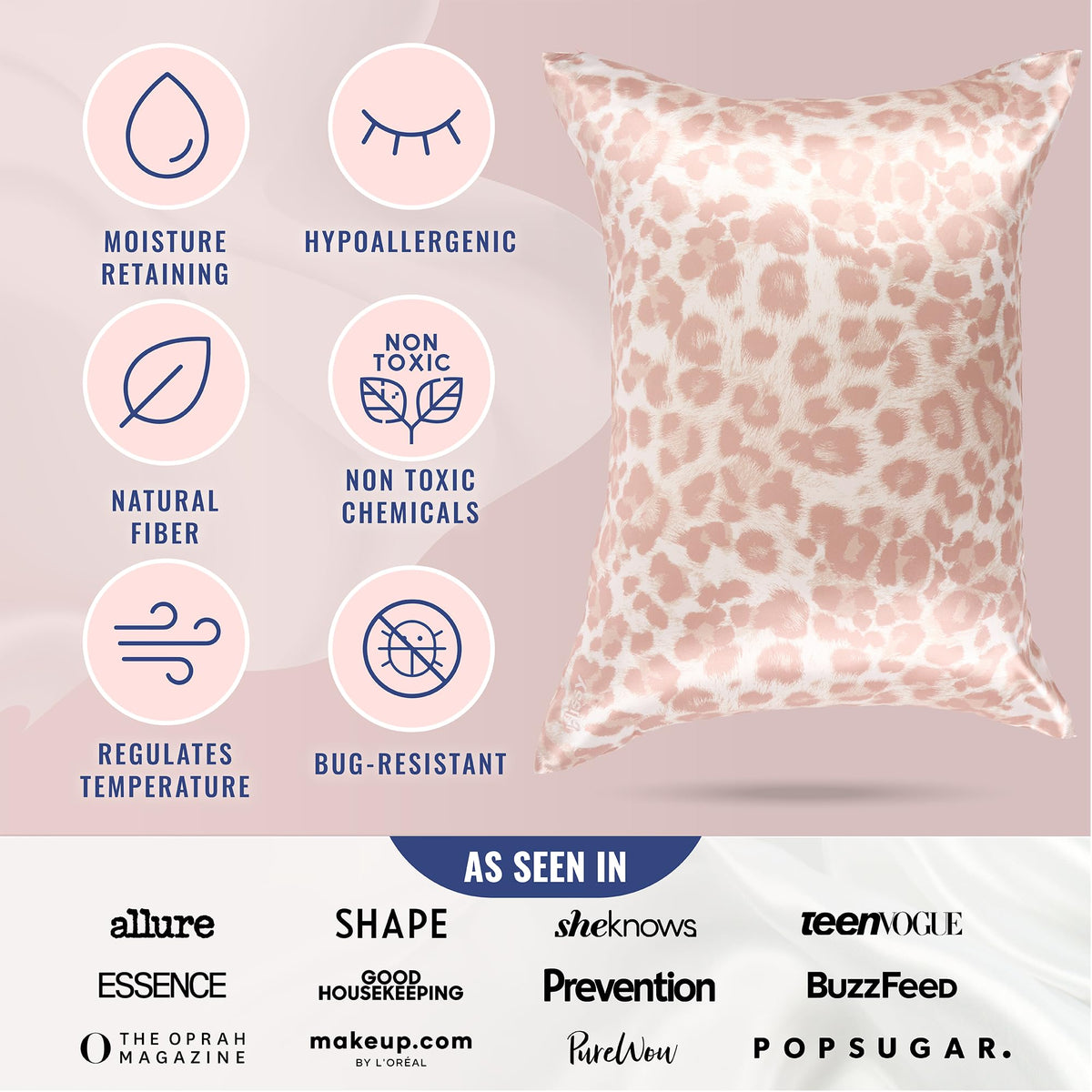 Blissy Silk Pillowcase - 100% Pure Mulberry Silk