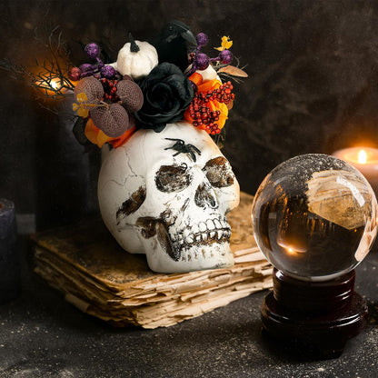 Daifunli Halloween Table Centerpieces Decorations Witch Boot and Pumpkin Artificial Flowers Halloween Tabletop Decorations for Home Kitchen Indoor Haunted Party Decoration 12x17 Inch