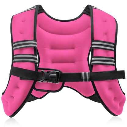 ZELUS Weighted Vest, 6lb/8lb/12lb/16lb/20lb/25lb/30lb Weight Vest with Reflective Stripe for Workout, Strength Training, Running, Fitness, Muscle Building, Weight Loss, Weightlifting