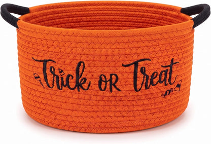 Yungyan Halloween Movie Night Supplies Snack Tray, Orange Gift Basket