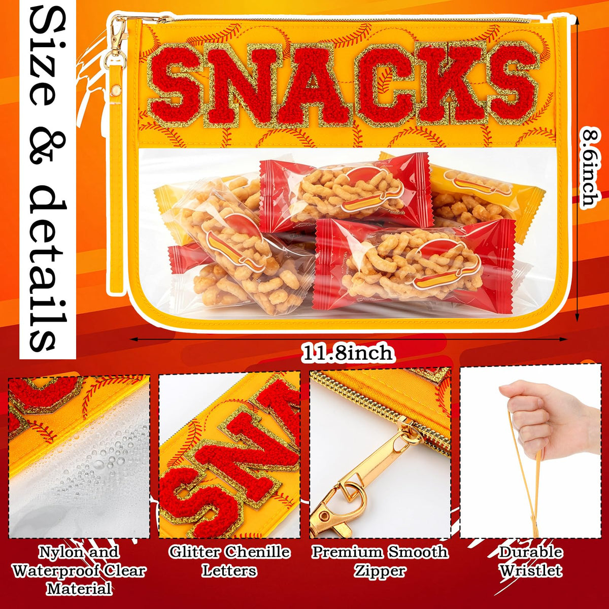 1 Pcs Soccer Snack Bag Baseball Party Favors Mom Gifts
