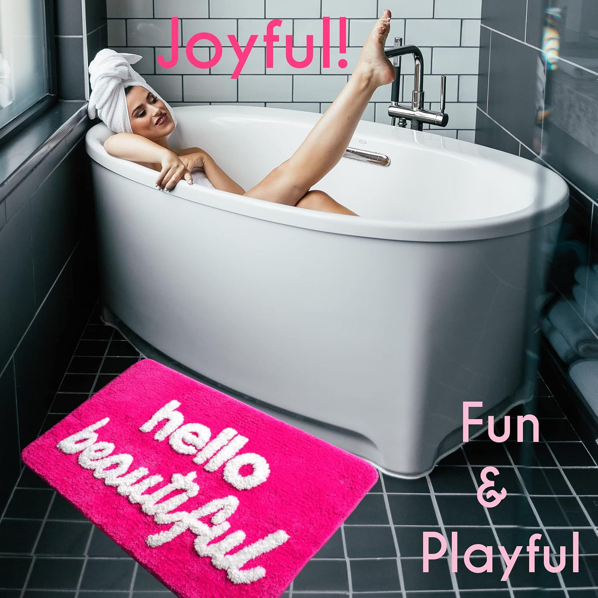 Evovee Hello Beautiful Bath Mat