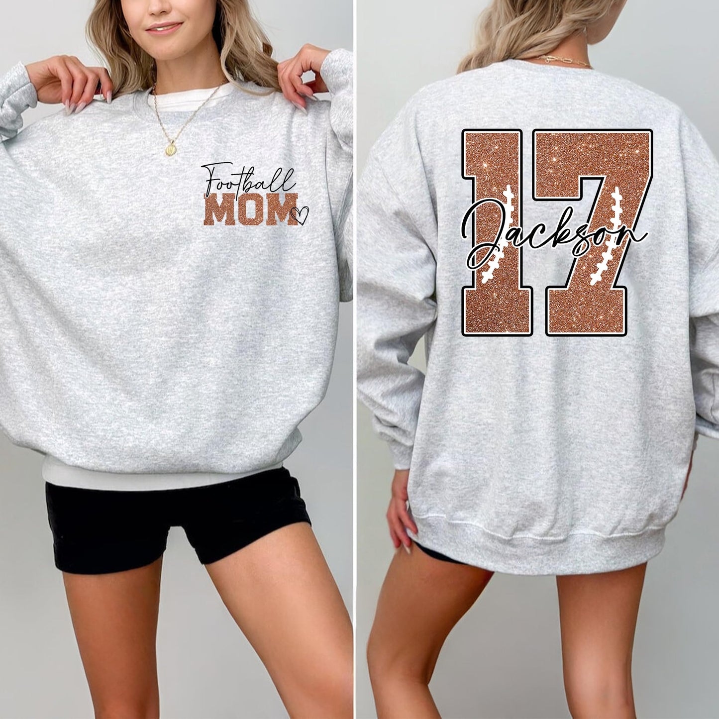 Personalized Football Mom Shirt with Kids Names and Jersey Number, Custom Football Mama Shirt, Women Sport Shirts