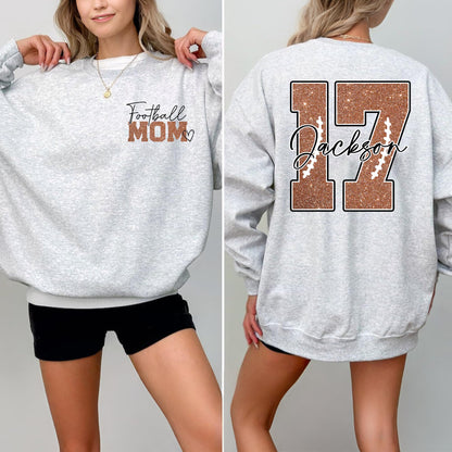 Personalized Football Mom Shirt with Kids Names and Jersey Number, Custom Football Mama Shirt, Women Sport Shirts