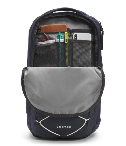 The North Face Jester Everyday Laptop Backpack - Commuter Daypack, Water Repellent, Laptop Sleeve, Lunar Blue/Fizz Lime, One Size