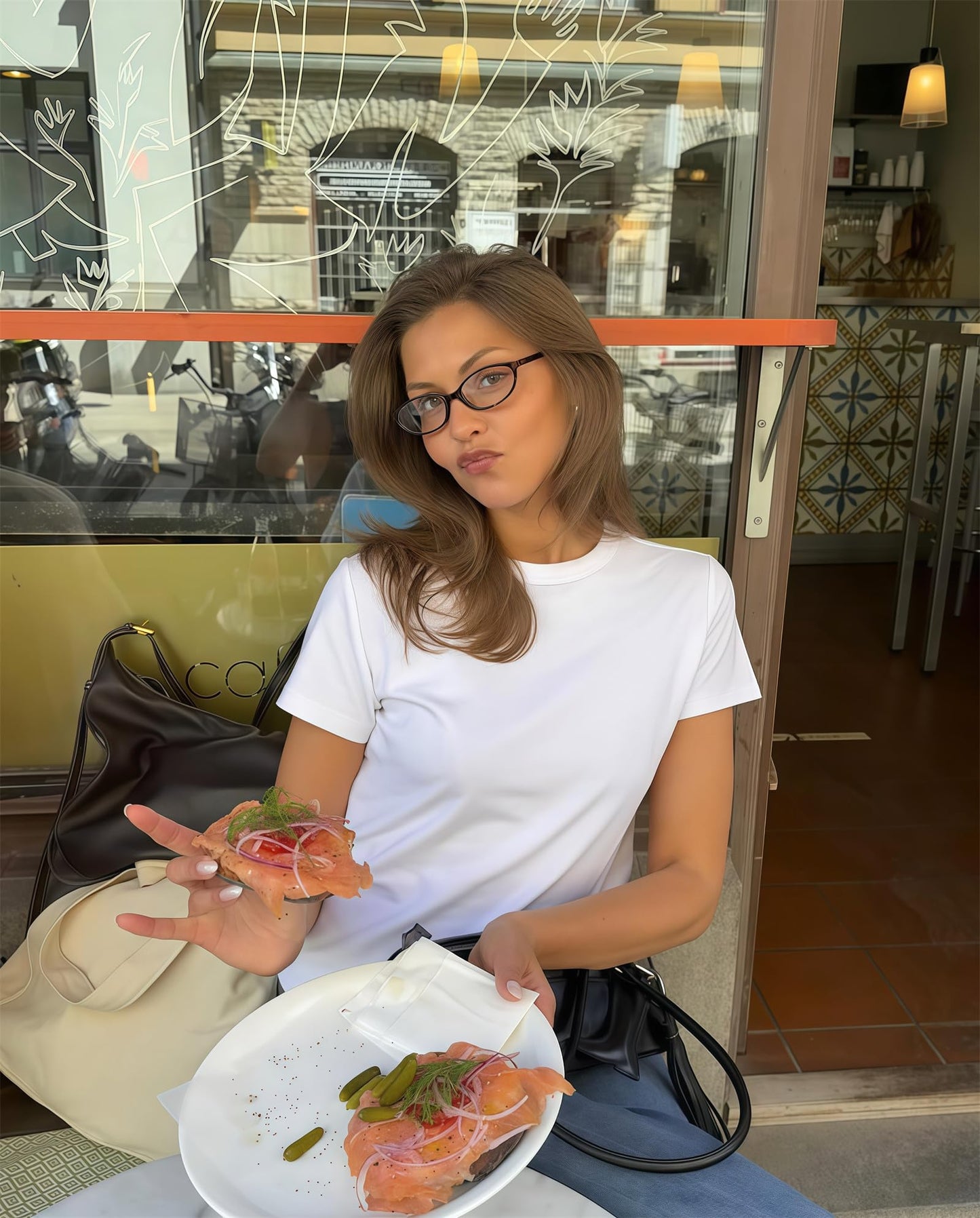 GUVIVI Retro Oval Sunglasses for Women