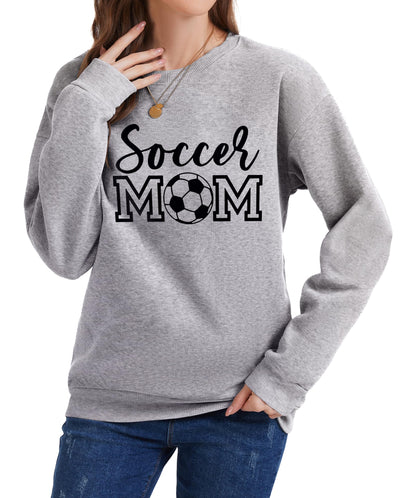 Womens Soccer Mom Sweatshirt Soccer Graphic Shirts Football Outfits