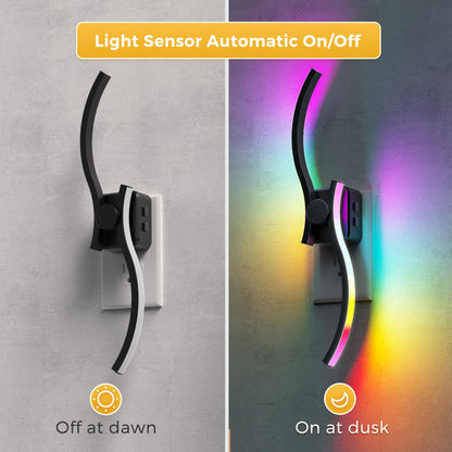 L LOHAS LED Night Light, Modern Night Lights Plug into Wall | 2 Pack