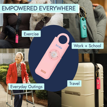 She’s Birdie 3.0 New Version – The Original Personal Safety Alarm for Women by Women–Loud Siren, Flash Light and Rechargeable Battery in a Variety of Colors (Aqua Blue)