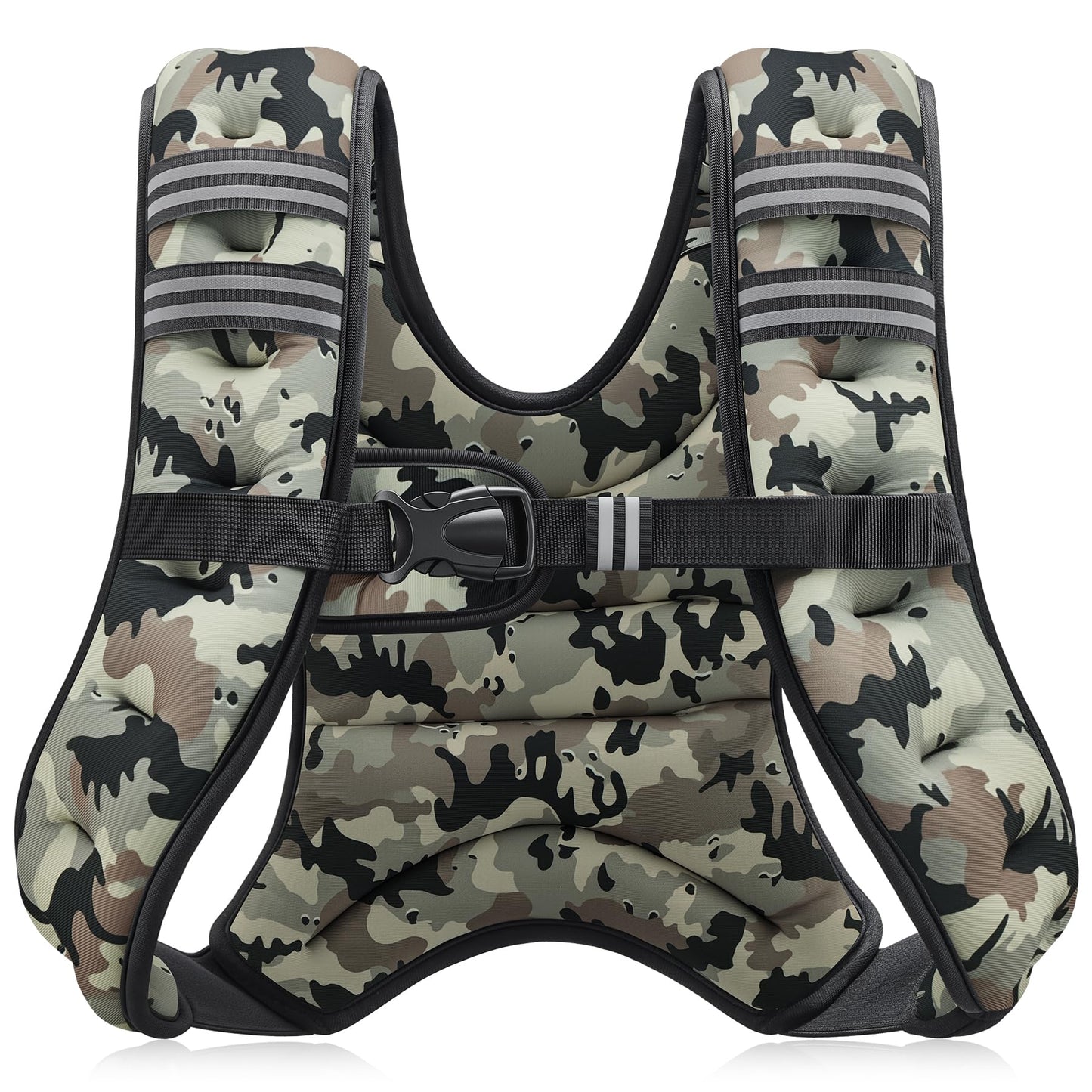 ZELUS Weighted Vest, 6lb/8lb/12lb/16lb/20lb/25lb/30lb Weight Vest with Reflective Stripe for Workout, Strength Training, Running, Fitness, Muscle Building, Weight Loss, Weightlifting