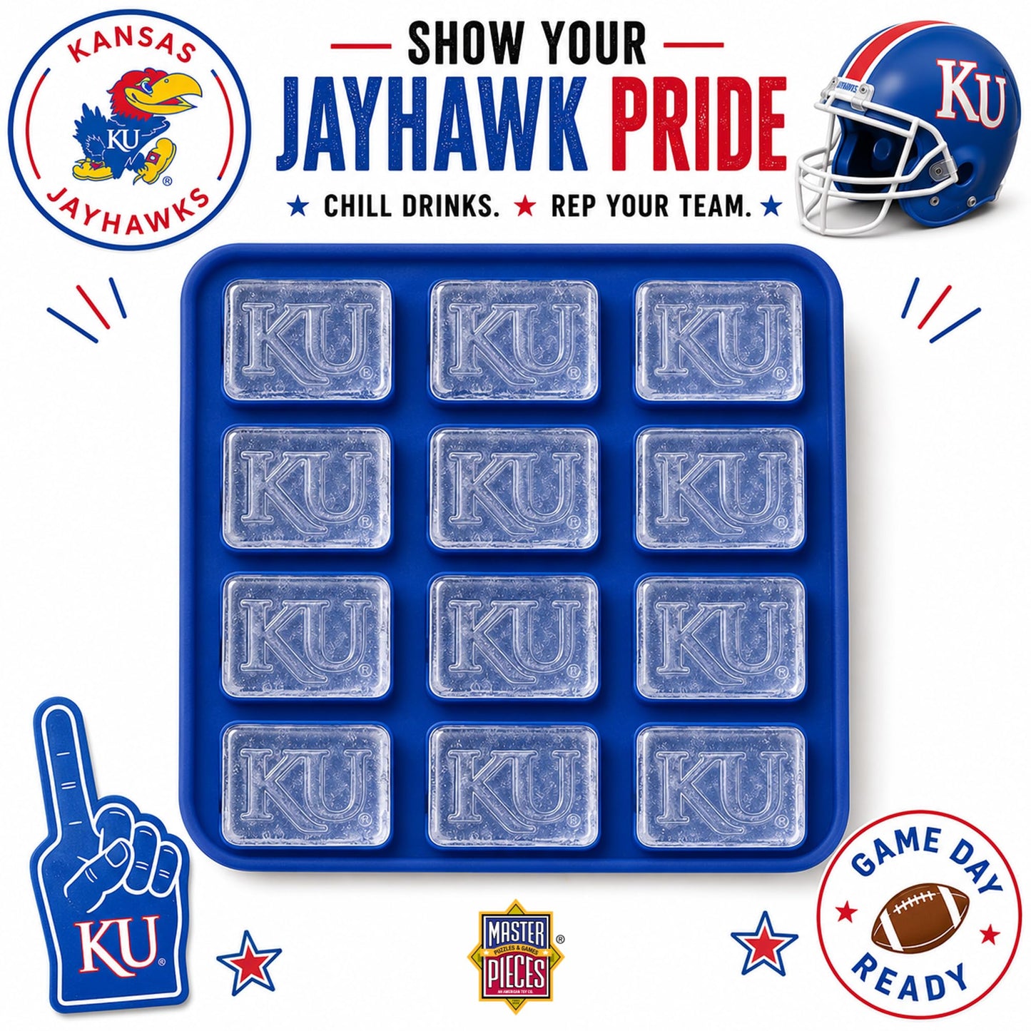 Masterpieces Fanpans Ncaa Alabama Crimson Tide Silicone Ice Cube Tray Set - Fun Alabama Merchandise, Dishwasher Safe