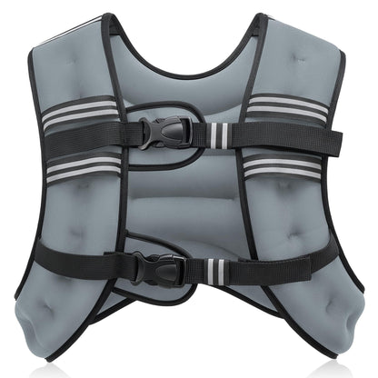 ZELUS Weighted Vest, 6lb/8lb/12lb/16lb/20lb/25lb/30lb Weight Vest with Reflective Stripe for Workout, Strength Training, Running, Fitness, Muscle Building, Weight Loss, Weightlifting
