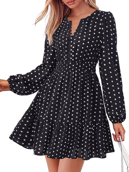 BTFBM Women’s Floral Long Sleeve Mini Dress