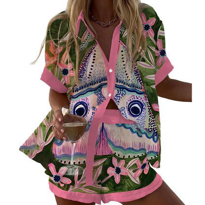 Hixiaohe Women 2 Piece Set Summer Boho Beach Vacation Outfits