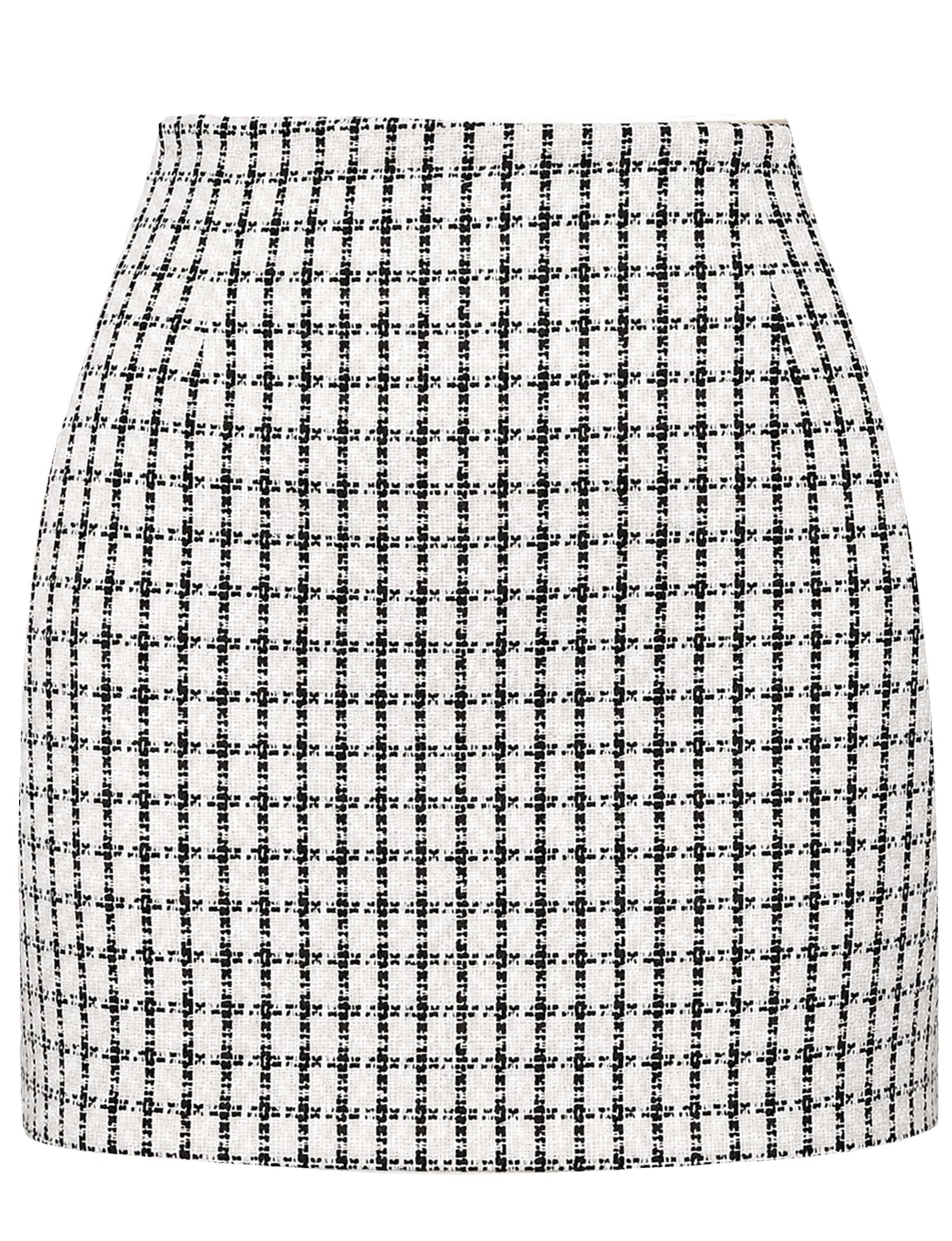 AURUZA Women's Plaid Pencil Mini Skirt
