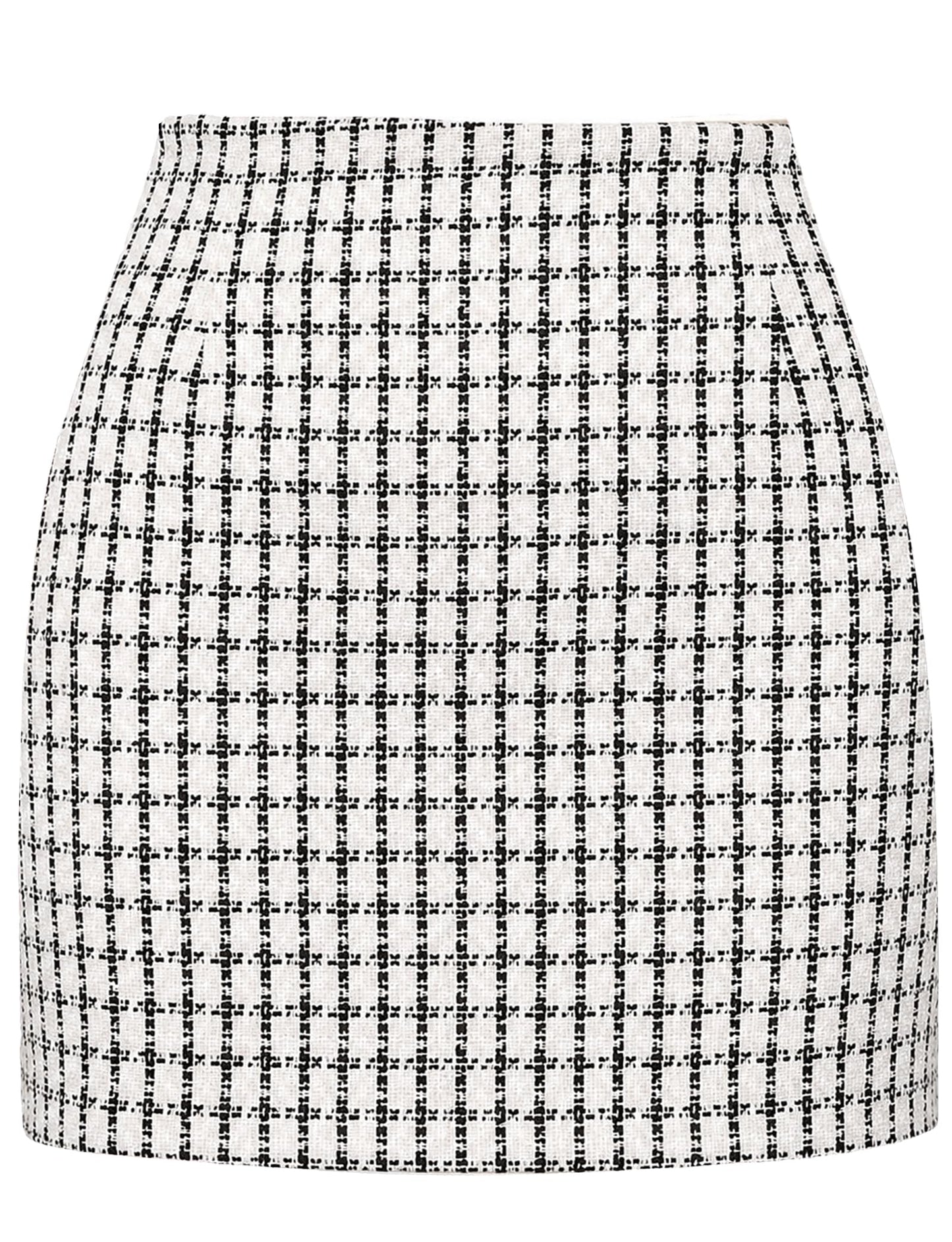 AURUZA Women's Plaid Pencil Mini Skirt