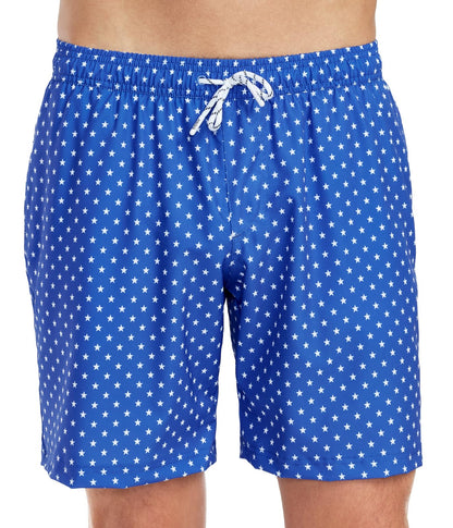 Tipsy Elves Men's USA Swimming Trunks 7'' Inseam 4 Way Stretch Fabric w/Mesh Liner Swim Trunks for Men Bathing Suit