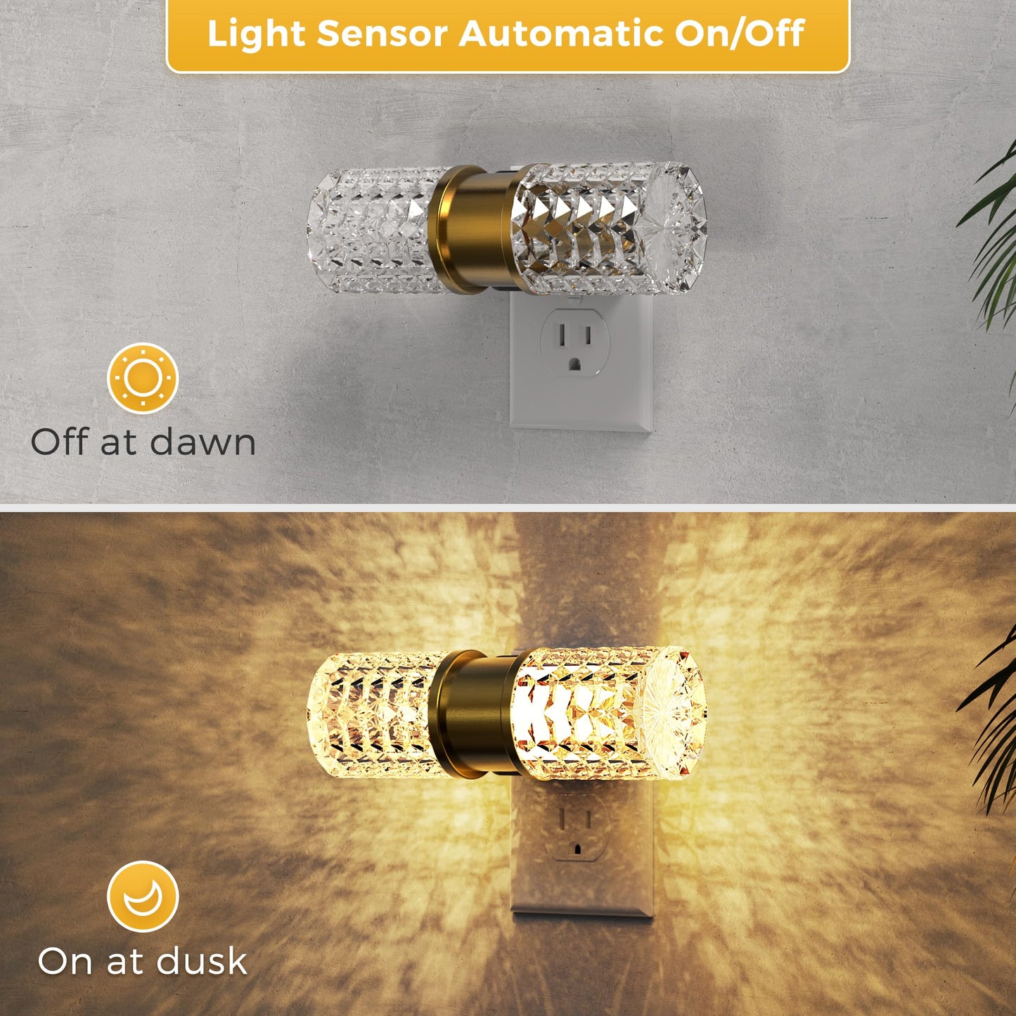 L LOHAS LED Night Light, Modern Night Lights Plug into Wall | 2 Pack