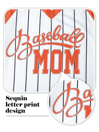 Baseball Shirt Women Baseball Mom Shirts Baseball Game Day Top