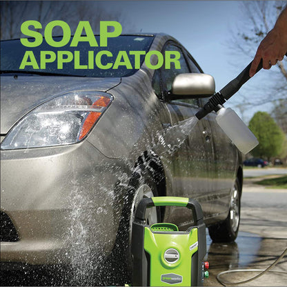 Greenworks 3000 PSI (2.0 GPM Max) Brushless Electric Pressure Washer (15°, 25°, 40°, Turbo and Soap Nozzle) for Use On Decks, Fences, Driveways, Sidewalks, Siding & More. Heavy-Duty