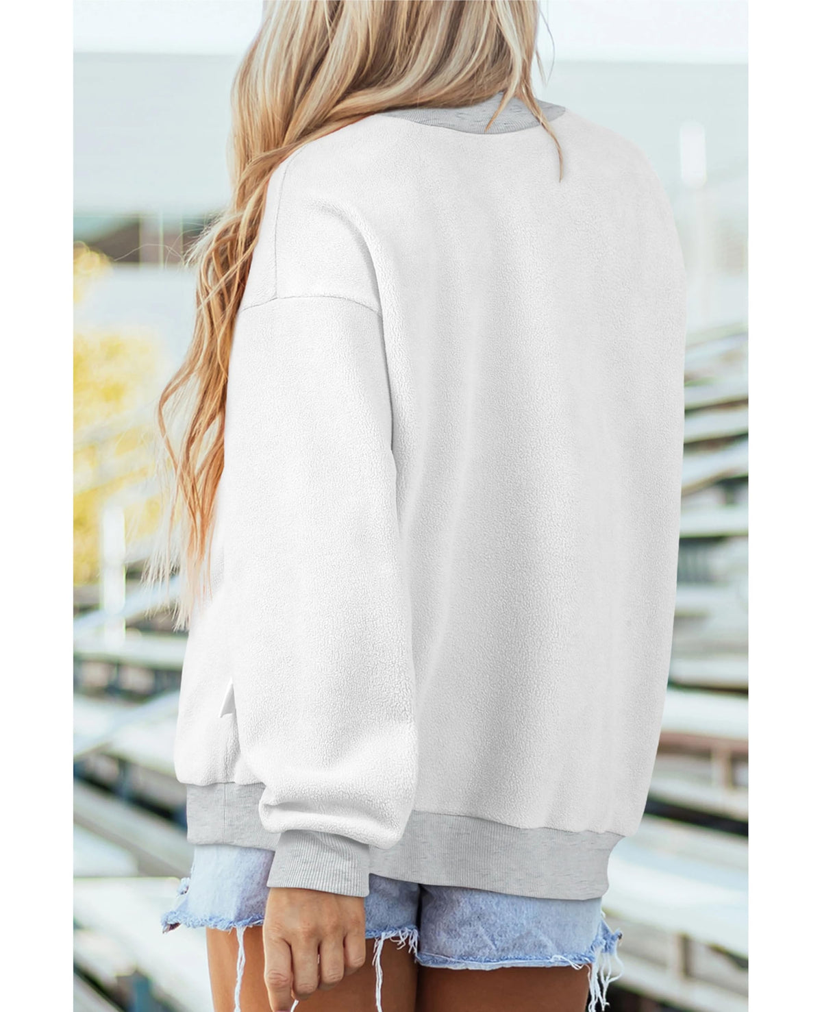 SELINK Womens Double Printed Reversible Mock Neck Sweatshirts Pullover Tops