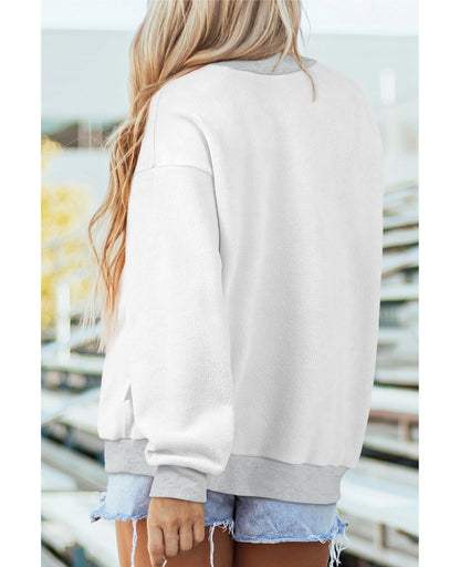 SELINK Womens Double Printed Reversible Mock Neck Sweatshirts Pullover Tops