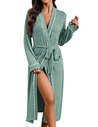 Ekouaer Womens Robe Long Lightweight Bathrobe