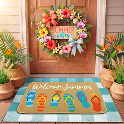 Tinideya 2 Pcs Halloween Door Mats Outdoor Layered Ghost Front Door Mat