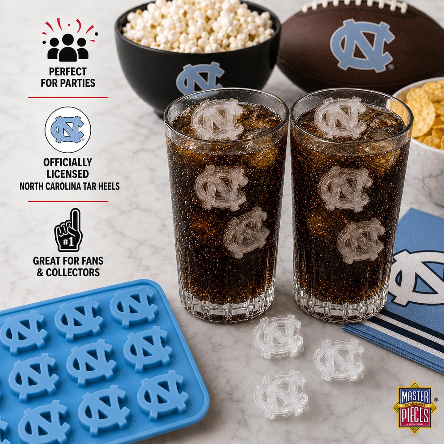 Masterpieces Fanpans Ncaa Alabama Crimson Tide Silicone Ice Cube Tray Set - Fun Alabama Merchandise, Dishwasher Safe