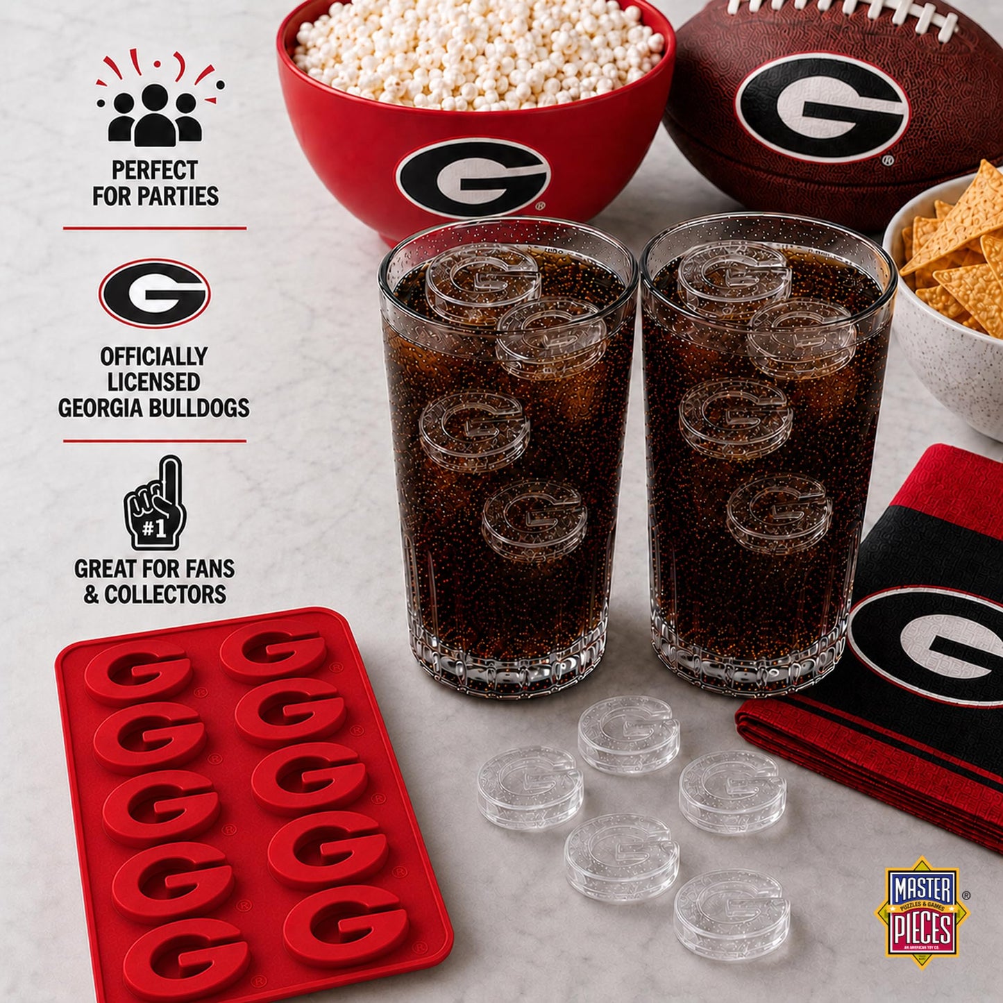 Masterpieces Fanpans Ncaa Alabama Crimson Tide Silicone Ice Cube Tray Set - Fun Alabama Merchandise, Dishwasher Safe