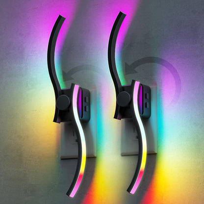 L LOHAS LED Night Light, Modern Night Lights Plug into Wall | 2 Pack