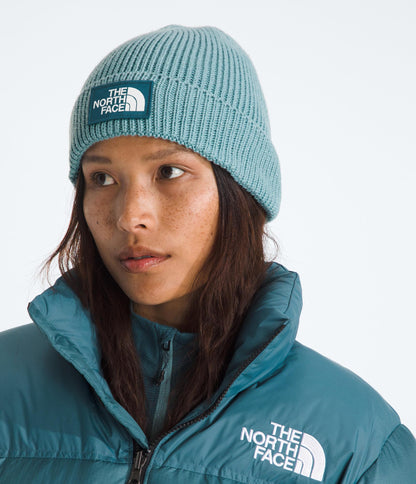 THE NORTH FACE TNF Logo Box Cuffed Beanie | Classic Fit, Rib Knit Winter Hat for Men & Women
