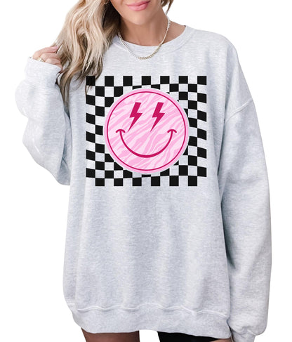 TEEAMORE Smiley Face Sweatshirt