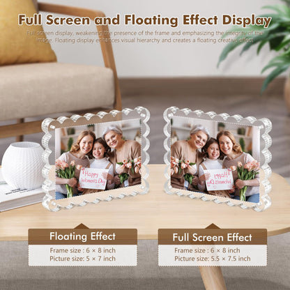 Chivalral 3 Pack 4x6 Acrylic Picture Frame, Double-Sided Tabletop Display